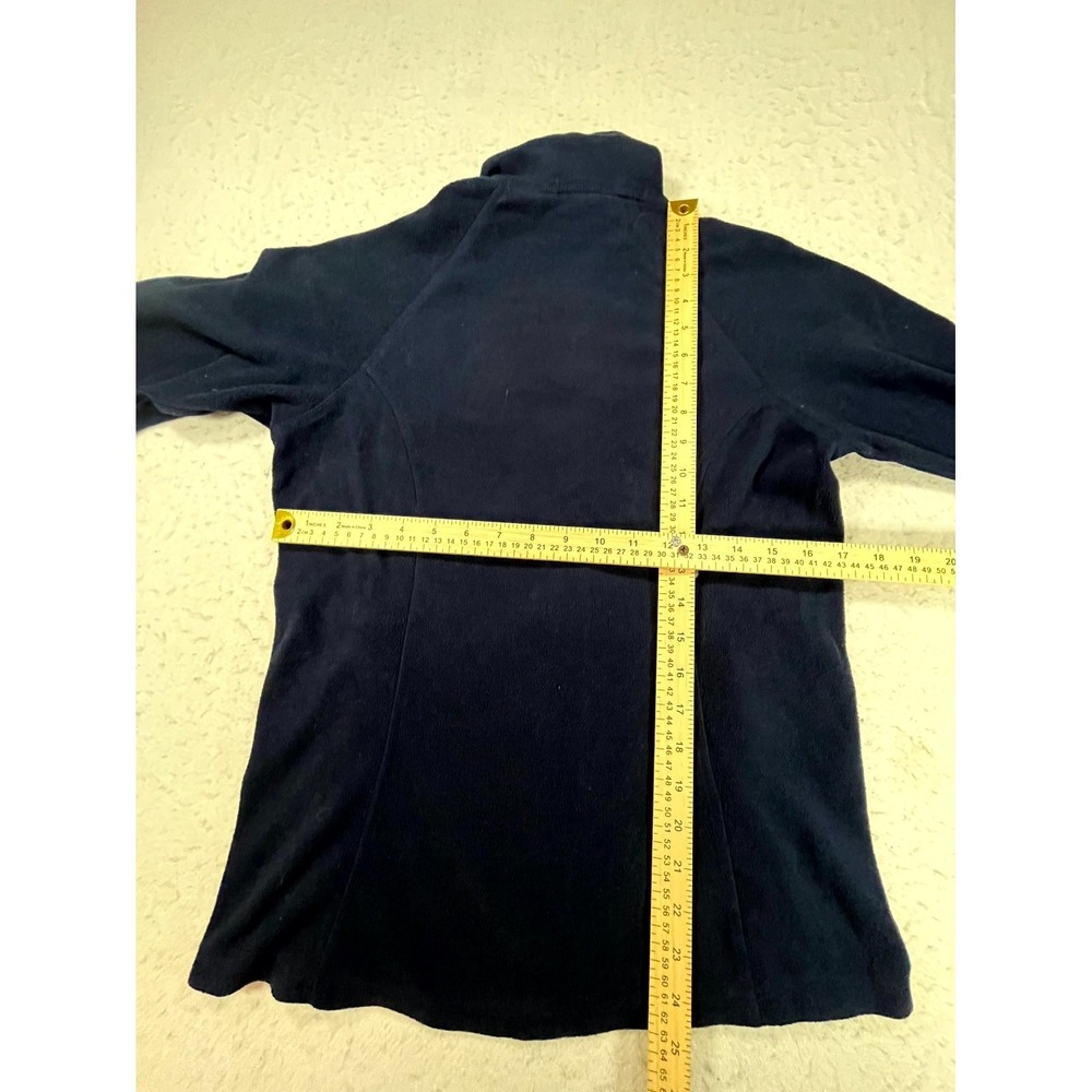 Eddie Bauer Jacket Mens Medium Navy Blue Fleece Full Zip Washington Trust Bank - Picture 8 of 10